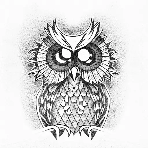 Cemetary With Owl In The Distance