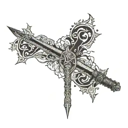 Incorporate A Kris Sword Into A Music-themed Tattoo Design