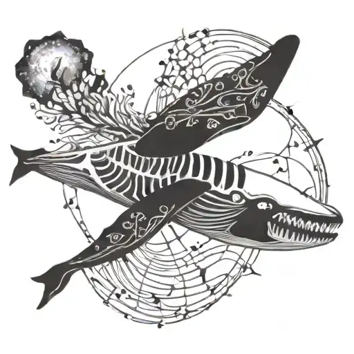 A Celestial Whale Skeleton With Galaxies Inside Its Ribcage