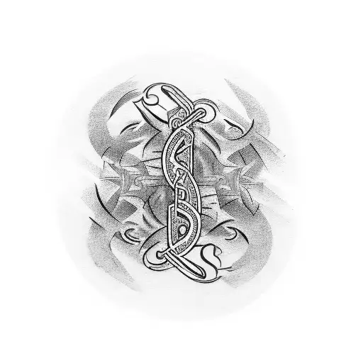 A Logo For 3 Siblings Who Are Tall And Play Music