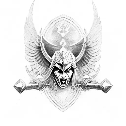 Valkyrie Warriors In Battle