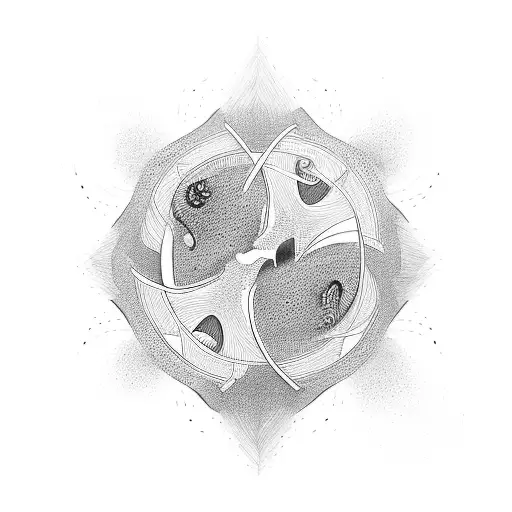 An Abstract Representation Of The Cycle Of Life And Rebirth