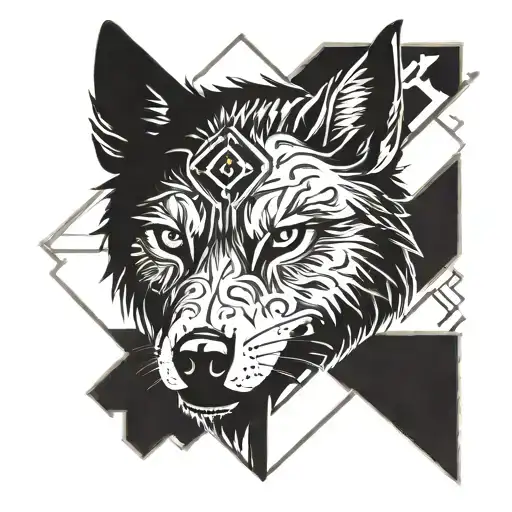 A Wolf With A Catholic Cross