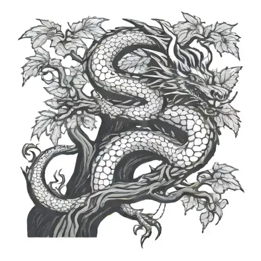 Dragon On A Tree