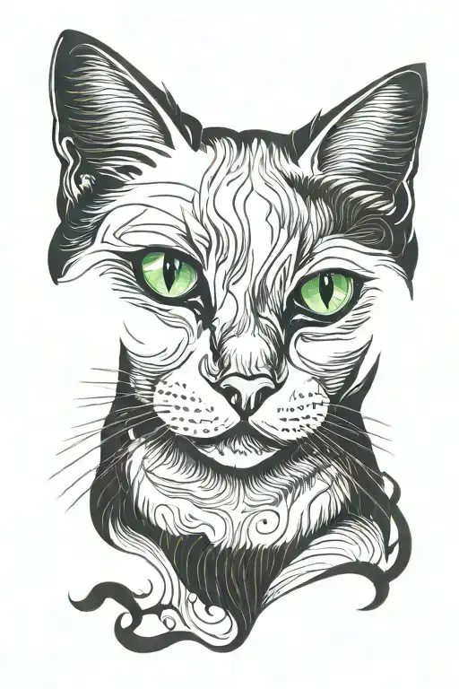 White Cat With One Eye Bleue And One Eye Green Eyes
