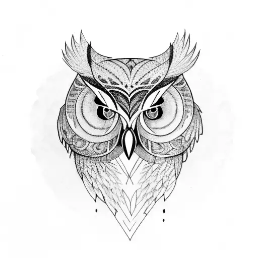 An Owl Made Out Of Skulls