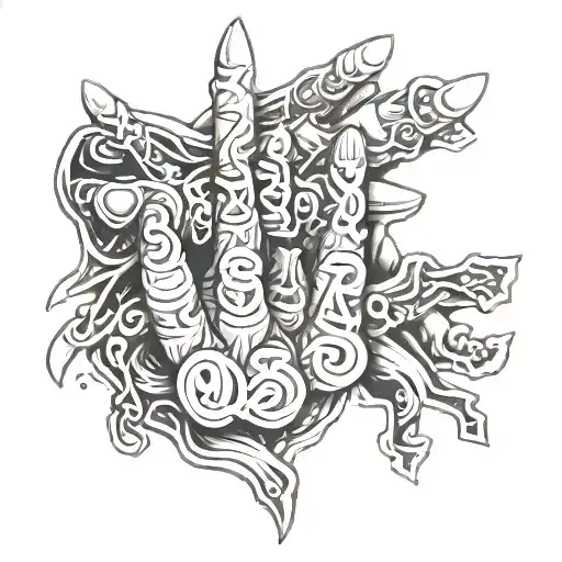 Shinobi Lettering Hands