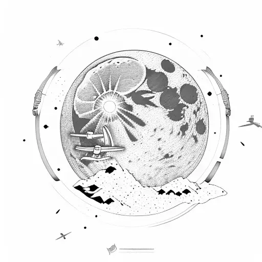 Aircraft Moon Mountain