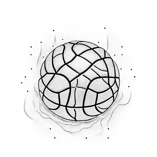 A Basketball Merging With A Guitar