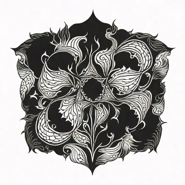 Tatoo Representing A Root Patterns