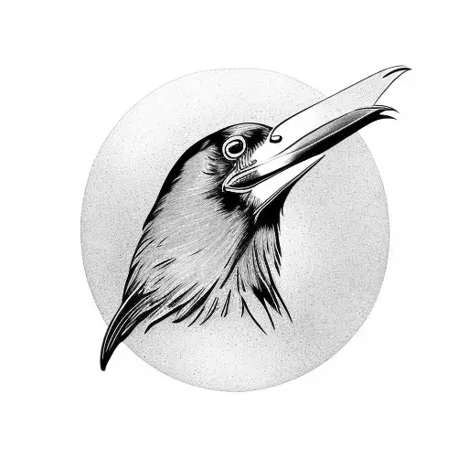 Raven Perched On A Revolver