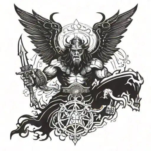 Slavic God And Demon Fusion Representing Strength And Resilience