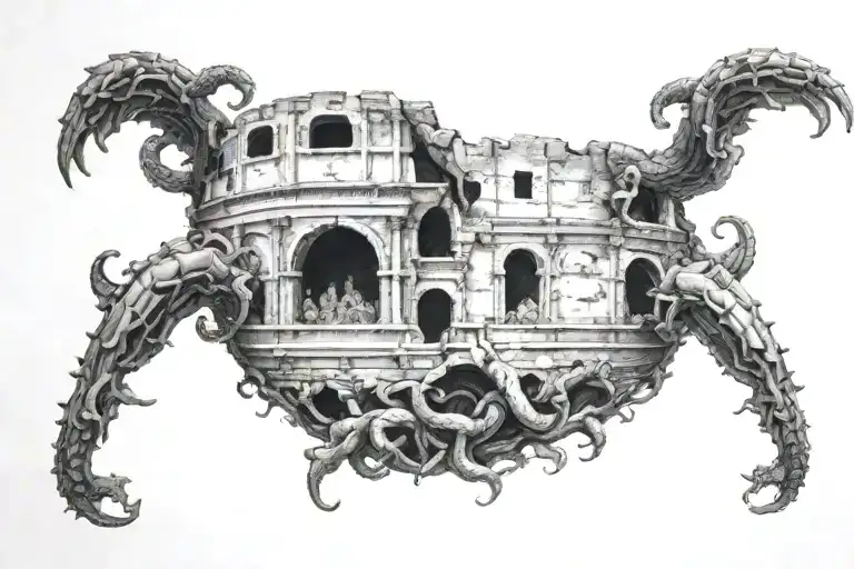 A Highly Detailed Medusa Theme Colosseum