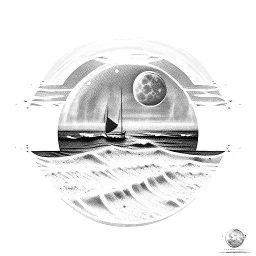 Moon And Beach For Chest