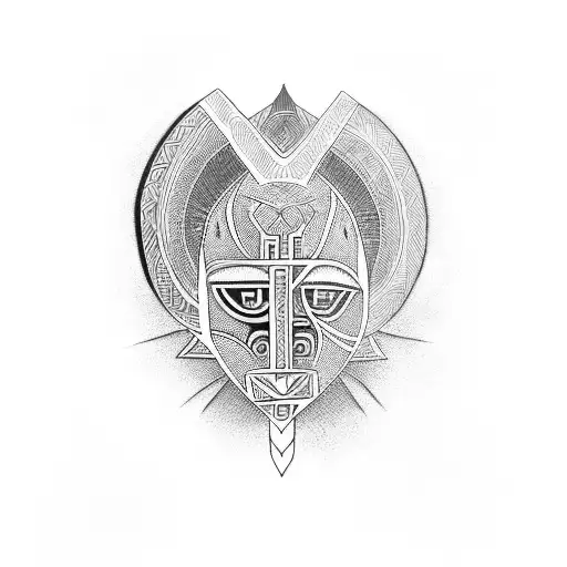 African Tribal Art From Ghana Mixed With Religious Christianiaty