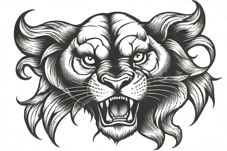 Lion With Teeth