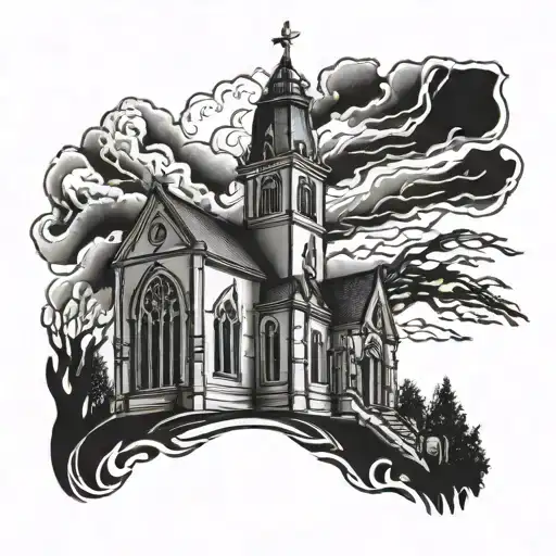 Church In Fire