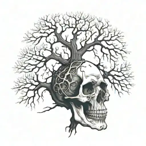 Dry Tree With Skulls