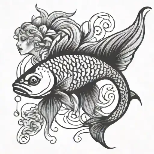 Virgo Women Pisces Fish Swimming