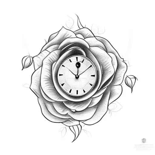 Roses And Clock
