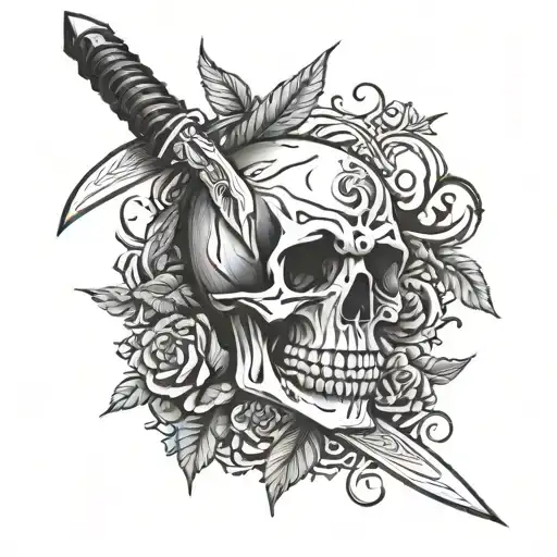Skull And Knife