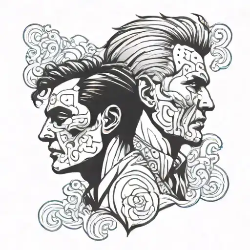 Back Two Face Portrait