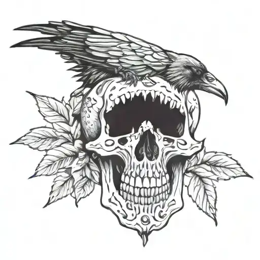 Crow And A Skull