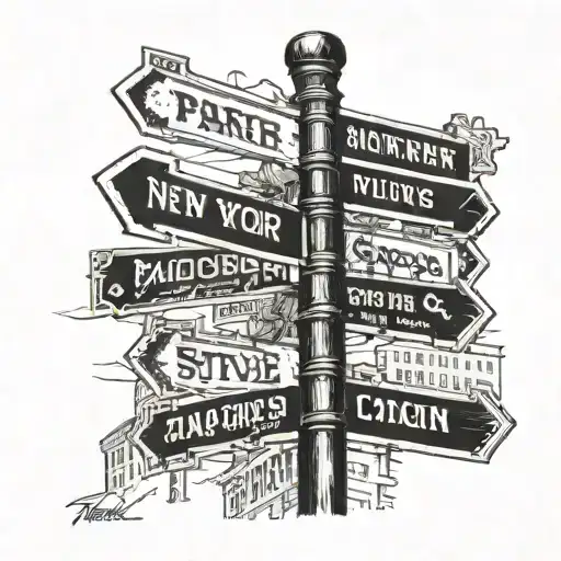 New York City Style Street Sign Post With Names Parker & Madison As Cross Streets