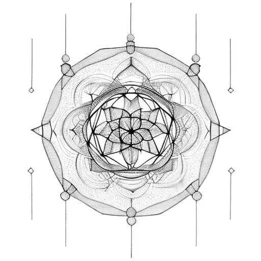 Round Geometrical Dreamcatcher