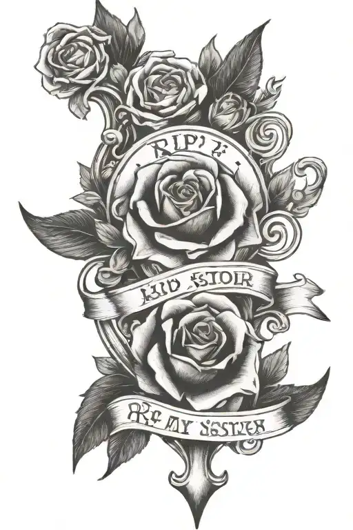 Tombstone Saying Rip 2 My Sister Name Naquanda In Script