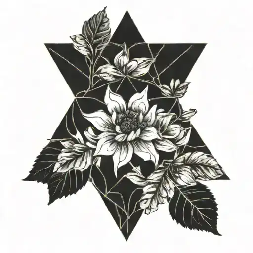 Blacked Out Floral Geometric