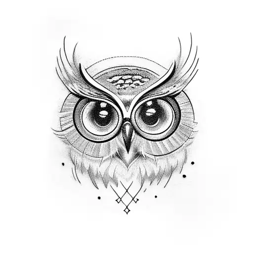 Owl With A Halo On Top Of A Teachers Hand