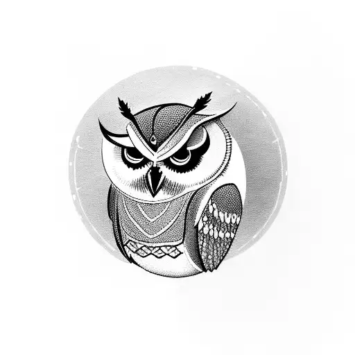 An Academic Owl With A Blackboard In The Background