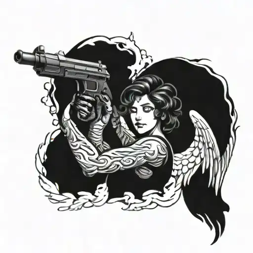 Angel With Gun And Night Vison