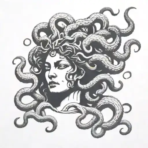 Medusa Head With Snakes