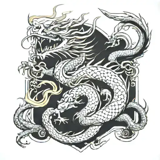 Chinese Dragon With The Name Aksel