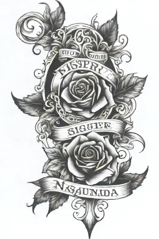 Rip 2 My Sister Name Naquanda In Script With A Sunset Background