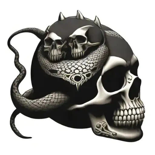 Snake And Skull