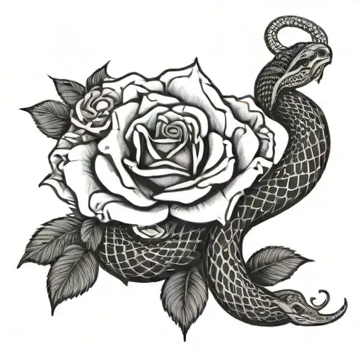 Roses And Snake