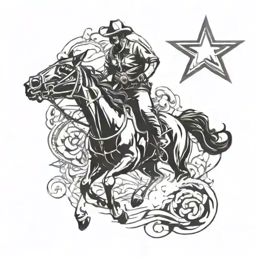 Cowboy Graffiti Style Mural