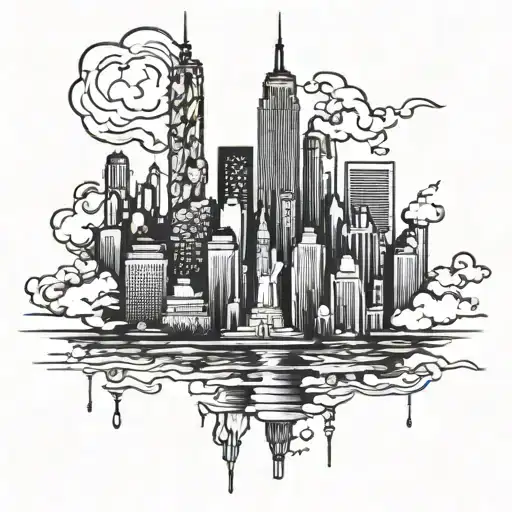 New York City Skyline Silhouette