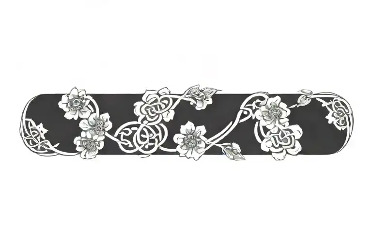 Celtic Knot With Flowers