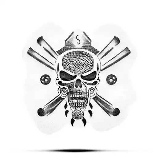 Zoro Jolly Roger With Half Artificial Intelligence Theme