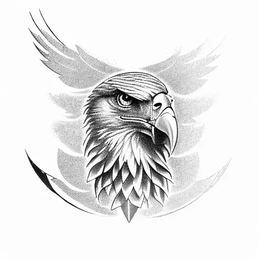 A Fierce Eagle Perched On Top Of An Ak47 Rifle