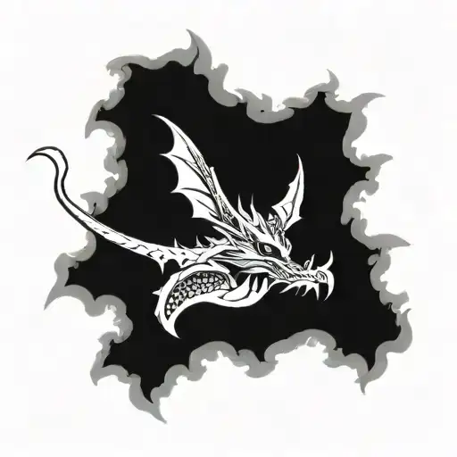 A Dragon Breathing Marijuana Smoke Coming Out Of Its