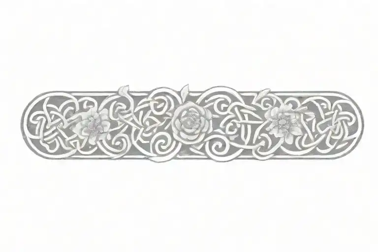 Celtic Knot With Flowers