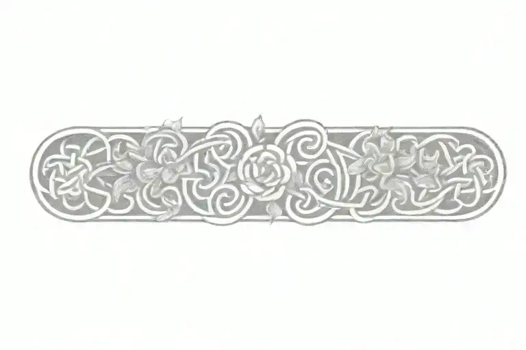 Celtic Knot With Flowers