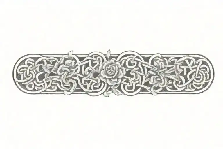 Celtic Knot With Flowers