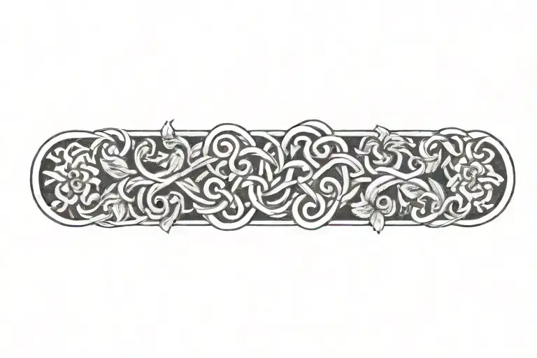 Celtic Knot With Flowers