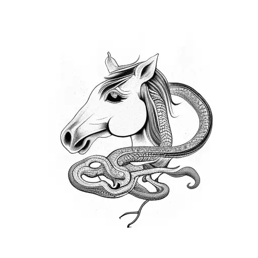 Horse And Snake And Rooster Separate